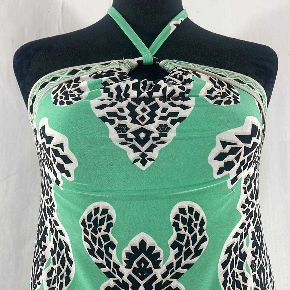 INC International Concepts,Halter,High low dress,Tropical,Teal,multi color,small - Picture 7 of 12